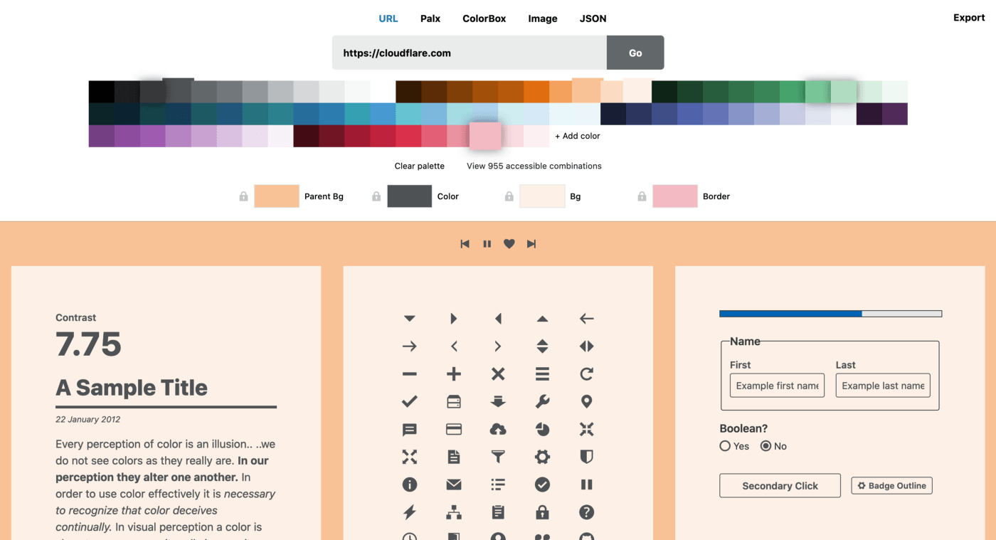 Cloudflare Design Color Tool